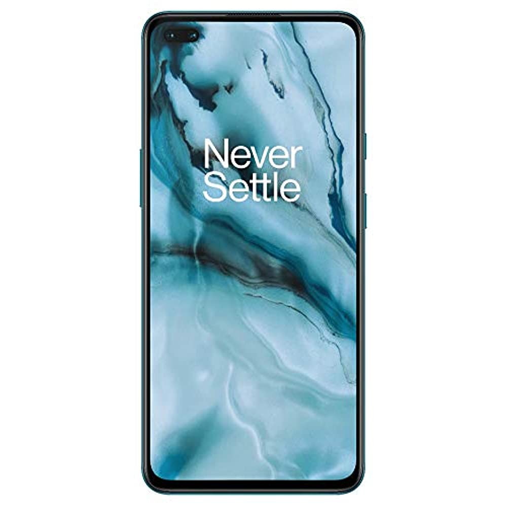 OnePlus Nord 5G AC2003 双卡双待 128GB + 8GB RAM （仅限 GSM |无 CDMA）工厂解锁 5G 智能手机 （蓝色大理石纹）-国际版